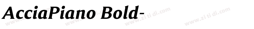 AcciaPiano Bold字体转换